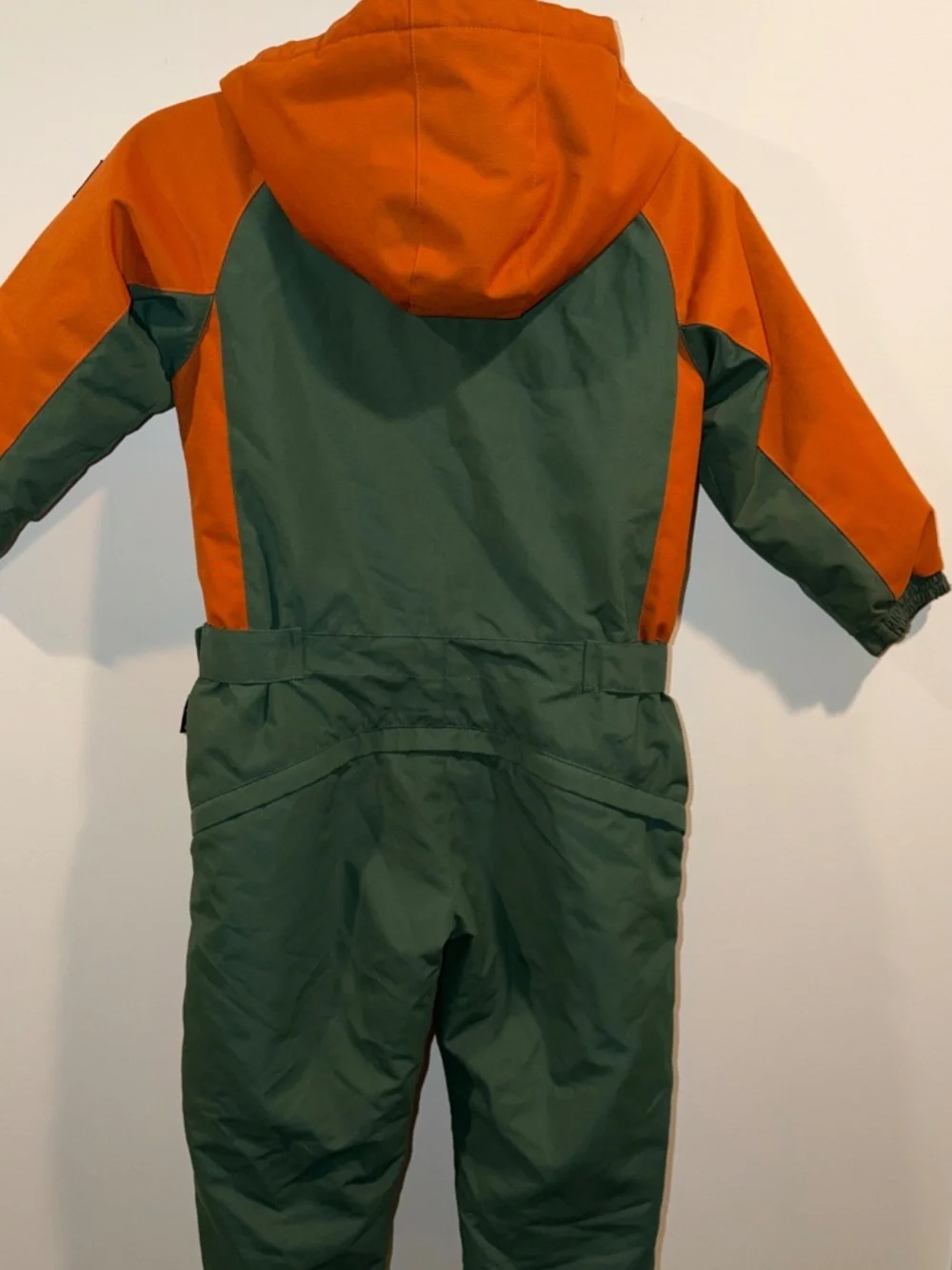 Bumdeep Unisex Ski Suit Snowboarding Size 125 Cm Olive/Orange Blue Magic EUC